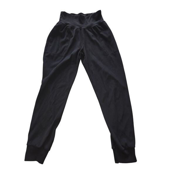 ATHLETA Black Spandex SALUTATION RIB JOGGER Gym‎ Yoga Pants Sz Women's S - Picture 4 of 15